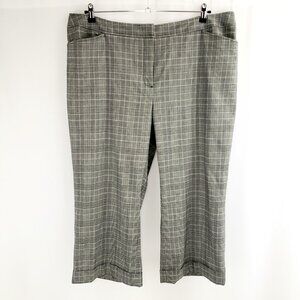 Lane Bryant Crop Pants Size 22 Plaid Multi-Color Zip-Fly Pockets 25" Inseam